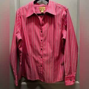 Westbound Woman Gold Label Size 16W Long Sleeve Cotton Button Down Shirt NWOT